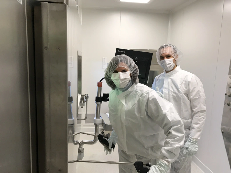 Schaffert visiting AAA’s manufacturing site in Millburn, New Jersey, in the US